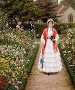 Edmund Blair Leighton After service oil painting artist